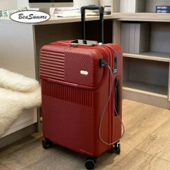 Travel Trolley Bag Rolling Luggage - Rolling Luggage Spinner 20 Inch -LUGGAGE FACTORY Sales BeaSumore Front opening USB Rolling Luggage Spinner 20 inch light Suitcase Wheel Cabin Trolley Women s c210073a f06a 48ef 816e 6a127f6efa87