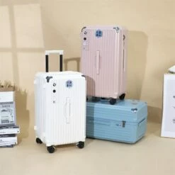 Large Suitcase Unisex Rolling Luggage Cabin Holiday Travel Anti-fall -LUGGAGE FACTORY Sales Large Suitcase Unisex Rolling Luggage Cabin Holiday Travel Anti Fall Password Package Outing Carry on Luggage